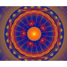 PRINT FRACTAL ART Mandala 6 in Blue